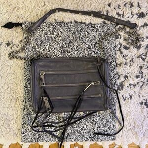 Rebecca Minkoff 5 zip Gray leather Crossbody